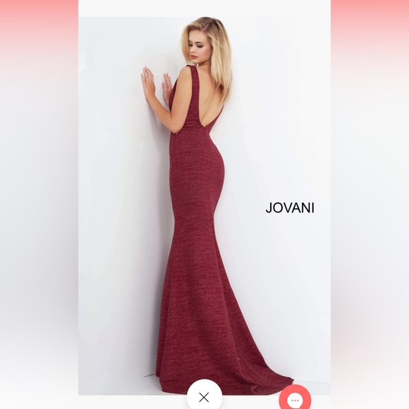 Jovani sparkly sleeveless burgundy prom dress, size 6 - Picture 2 of 5